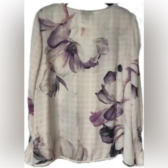 NWOT Alfani Floral Pastel Blouse Pink Size M Flowy, boho - Picture 3 of 8